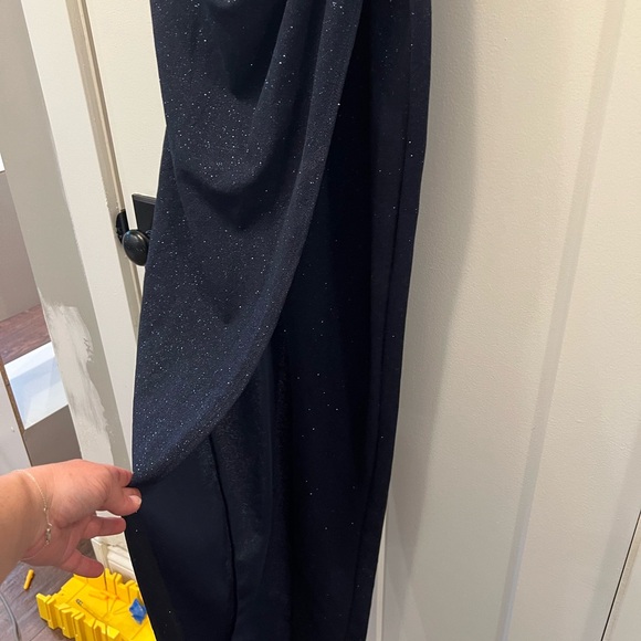 NWT Windsor Kalyn formal glitter faux wrap long dress size S - Picture 7 of 12